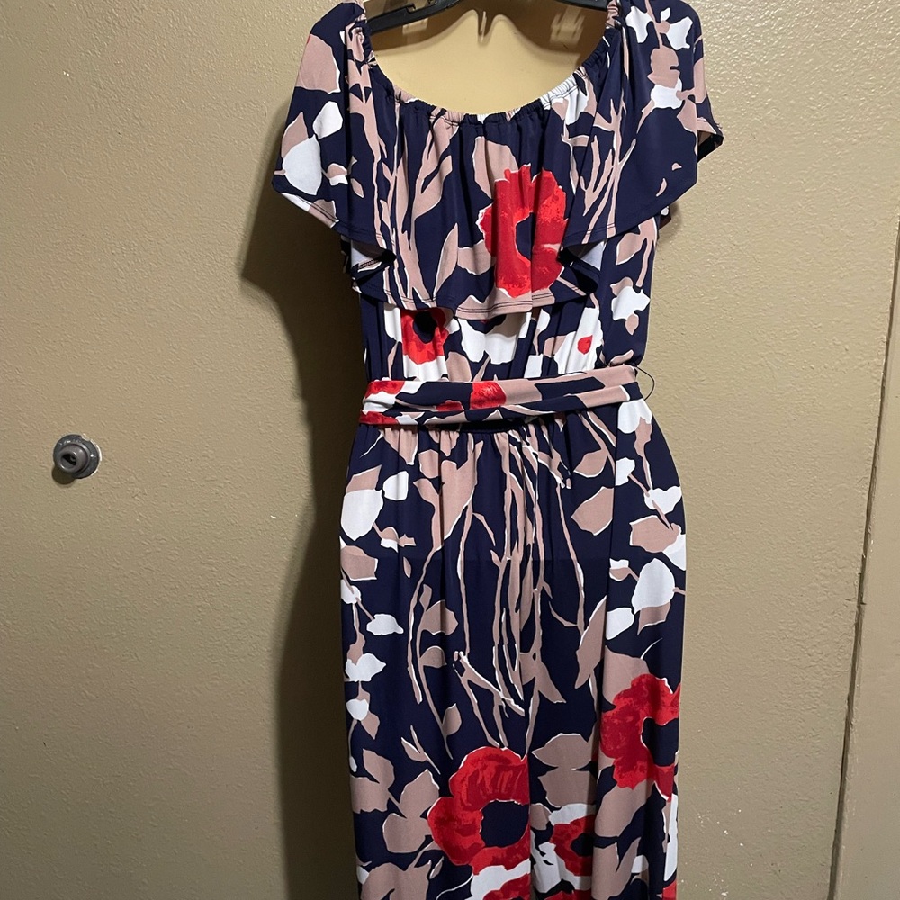 Trina Turk Black and Red Floral Jumpsuit New - Picture 3 of 11